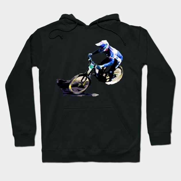 mtb downhill Hoodie by rickylabellevie